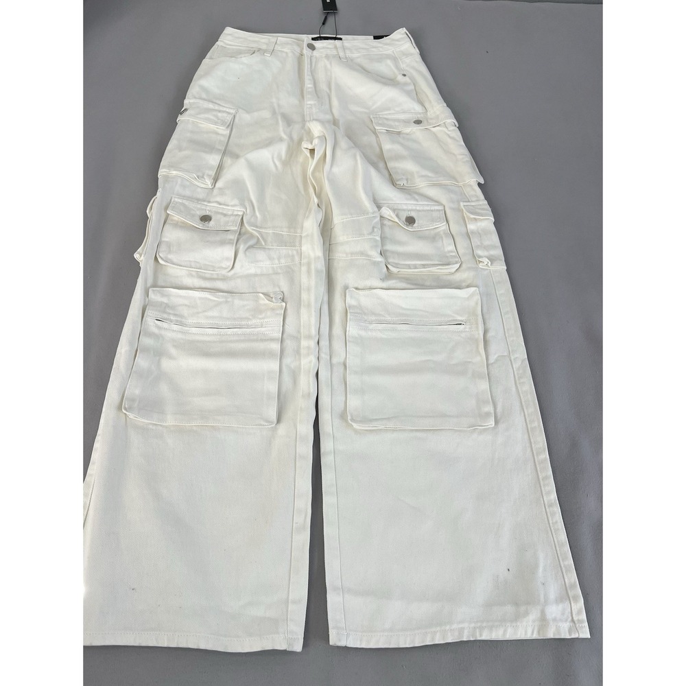 Fashion Nova Jeans Pants Womens 11 Cargo Wide Leg Baggy Skater 90s Y2K New
